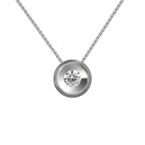 Collana Bibigi Donna Pret-A-Porter in Oro bianco Diamante 0.05 Ct CLK0002B05 - CLK0002B05